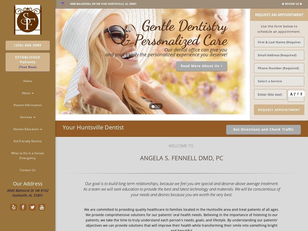 Angela S. Fennell D.M.D. P.C. screenshot