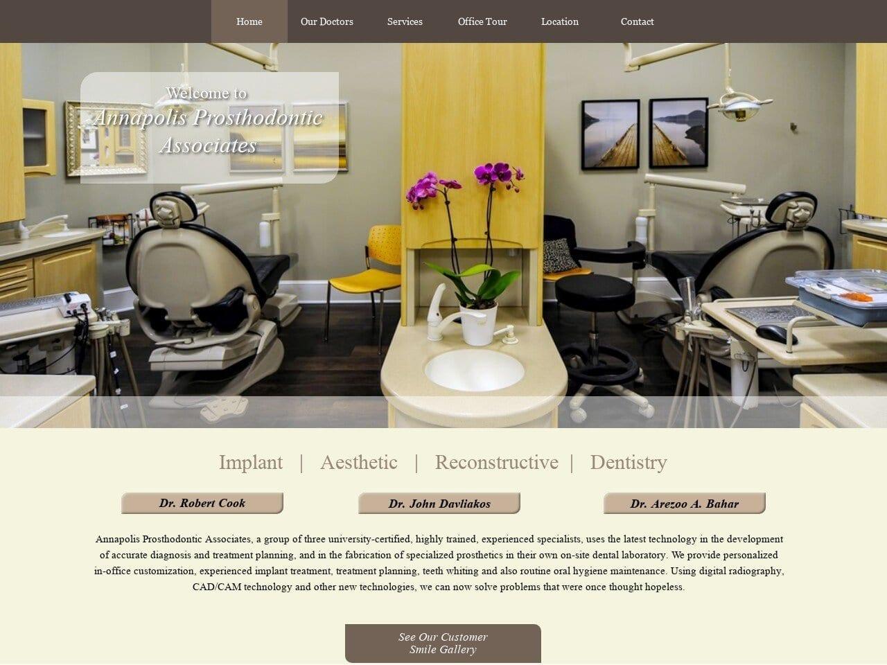 Annapolis Prosthodontic Associates screenshot