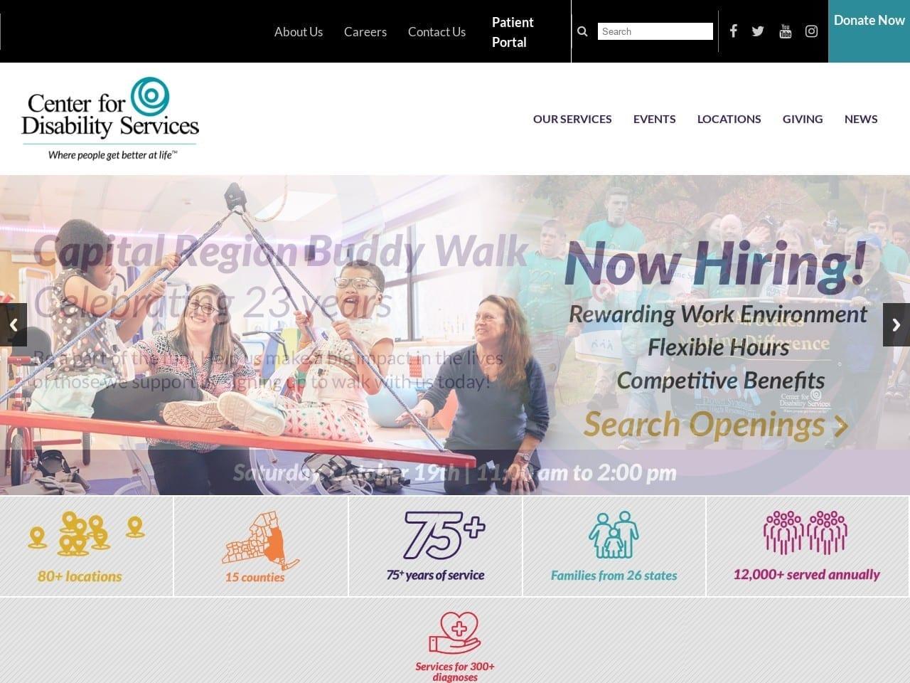 Center for Disability Services screenshot
