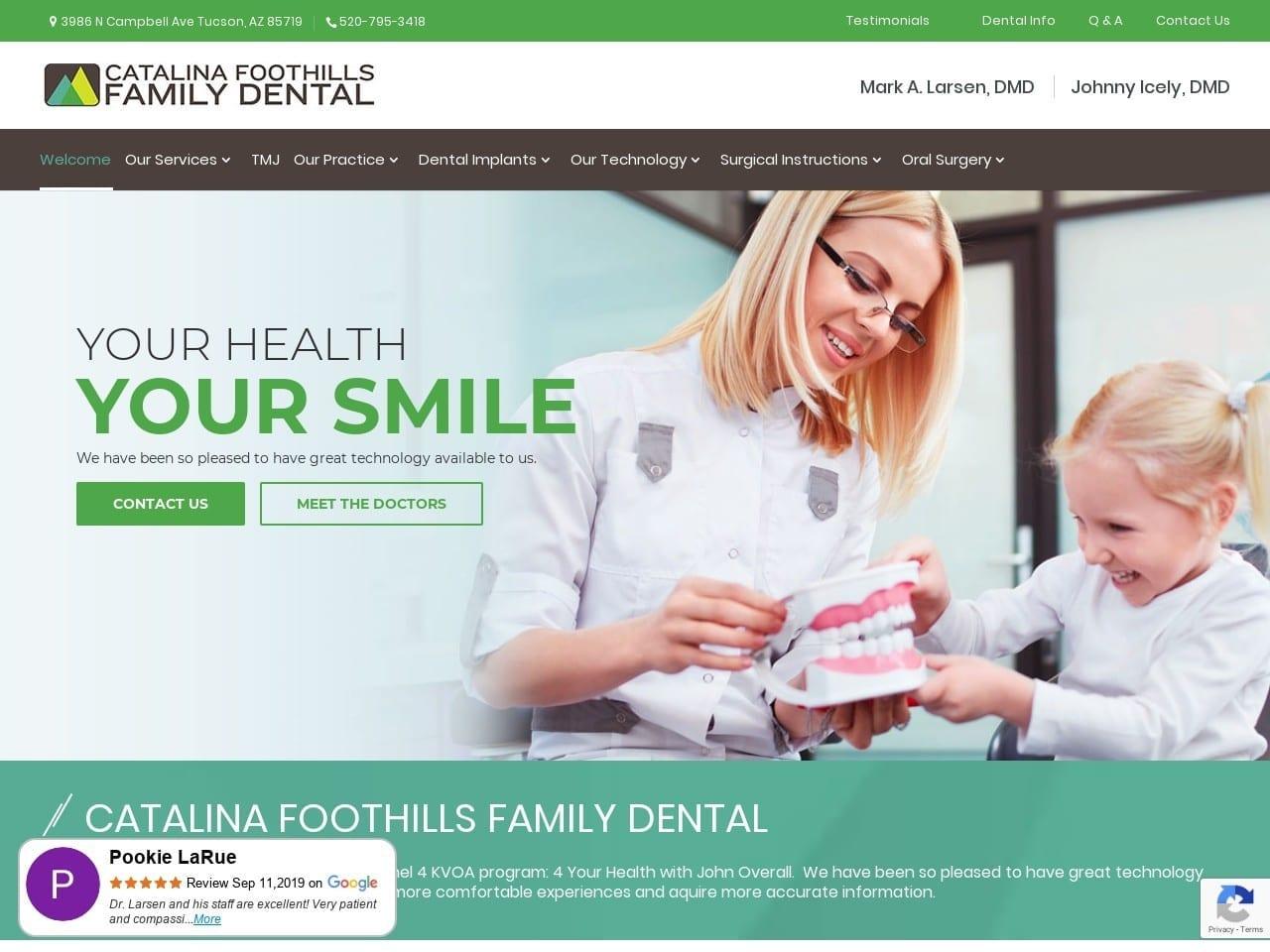 Mark A Larsen Dmd Dentist screenshot