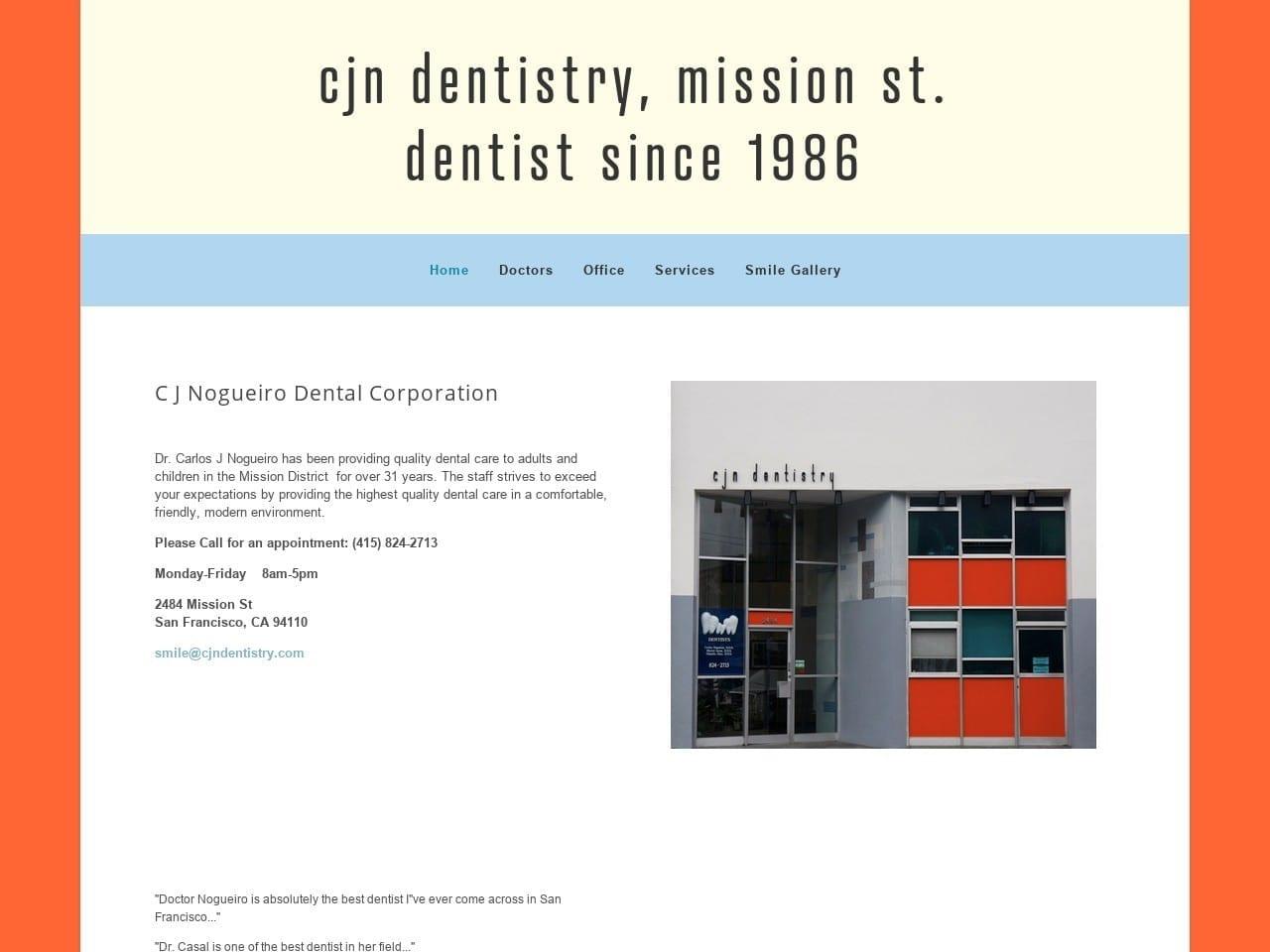 C J Nogueiro Dental Corporation screenshot