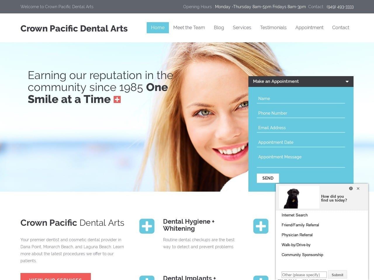 Crown Pacific Dental Arts screenshot