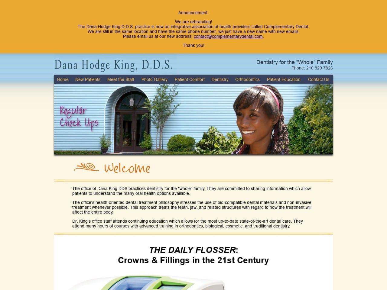Dana H King DDS Dentist Office screenshot