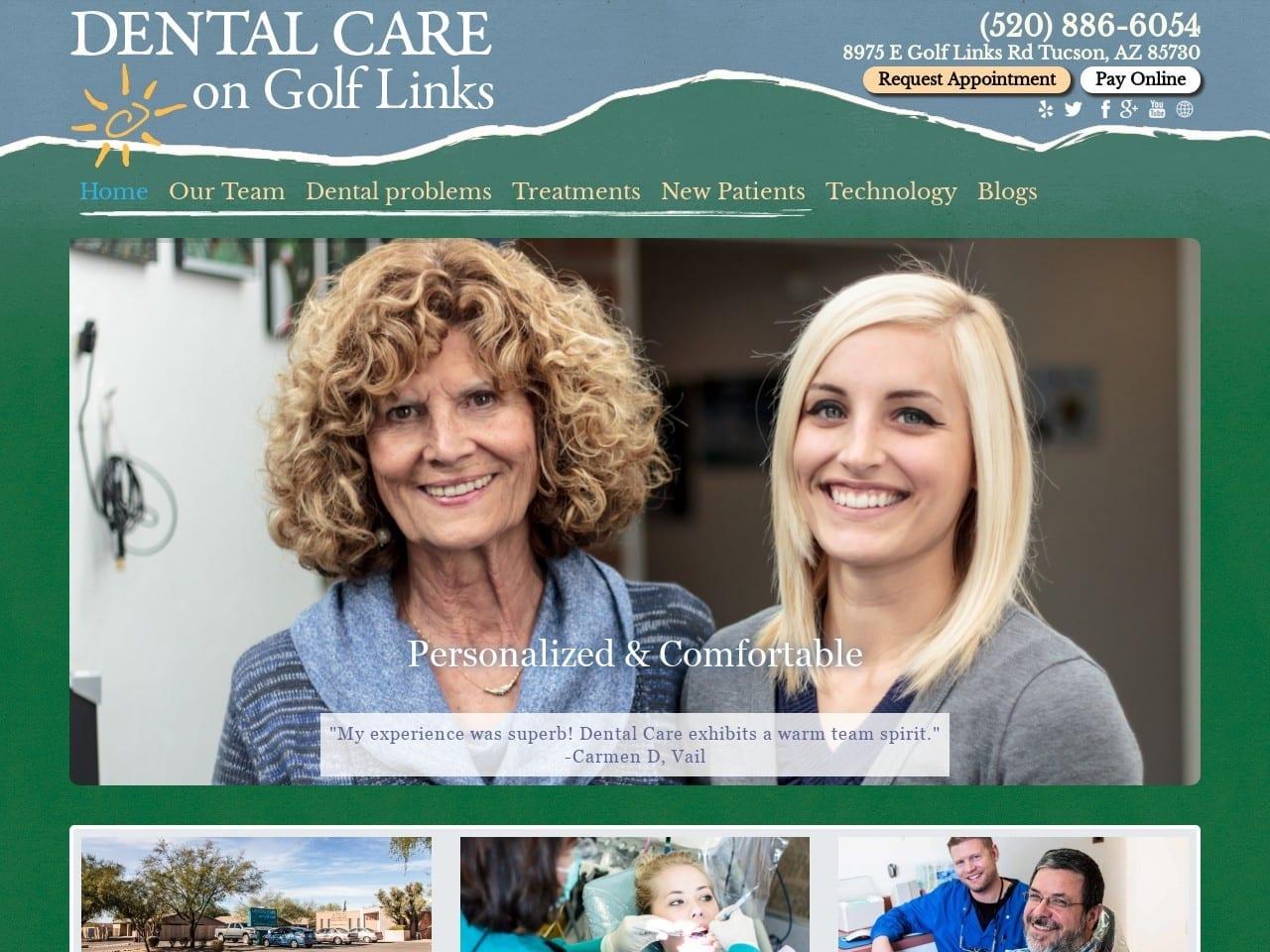 Dental Care on Golf Links PLC screenshot