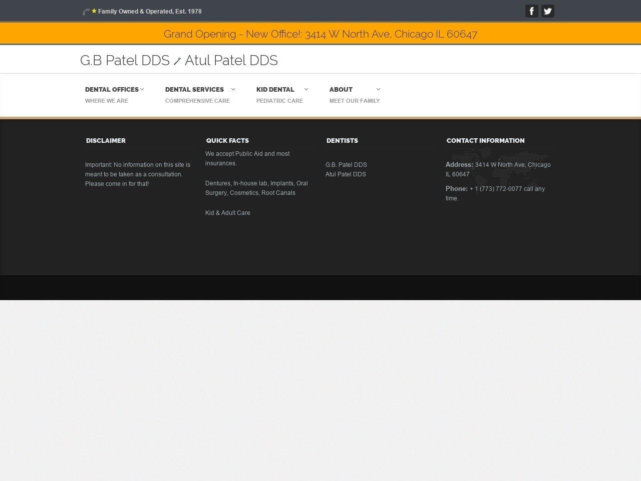 Govind B Patel Dentist screenshot