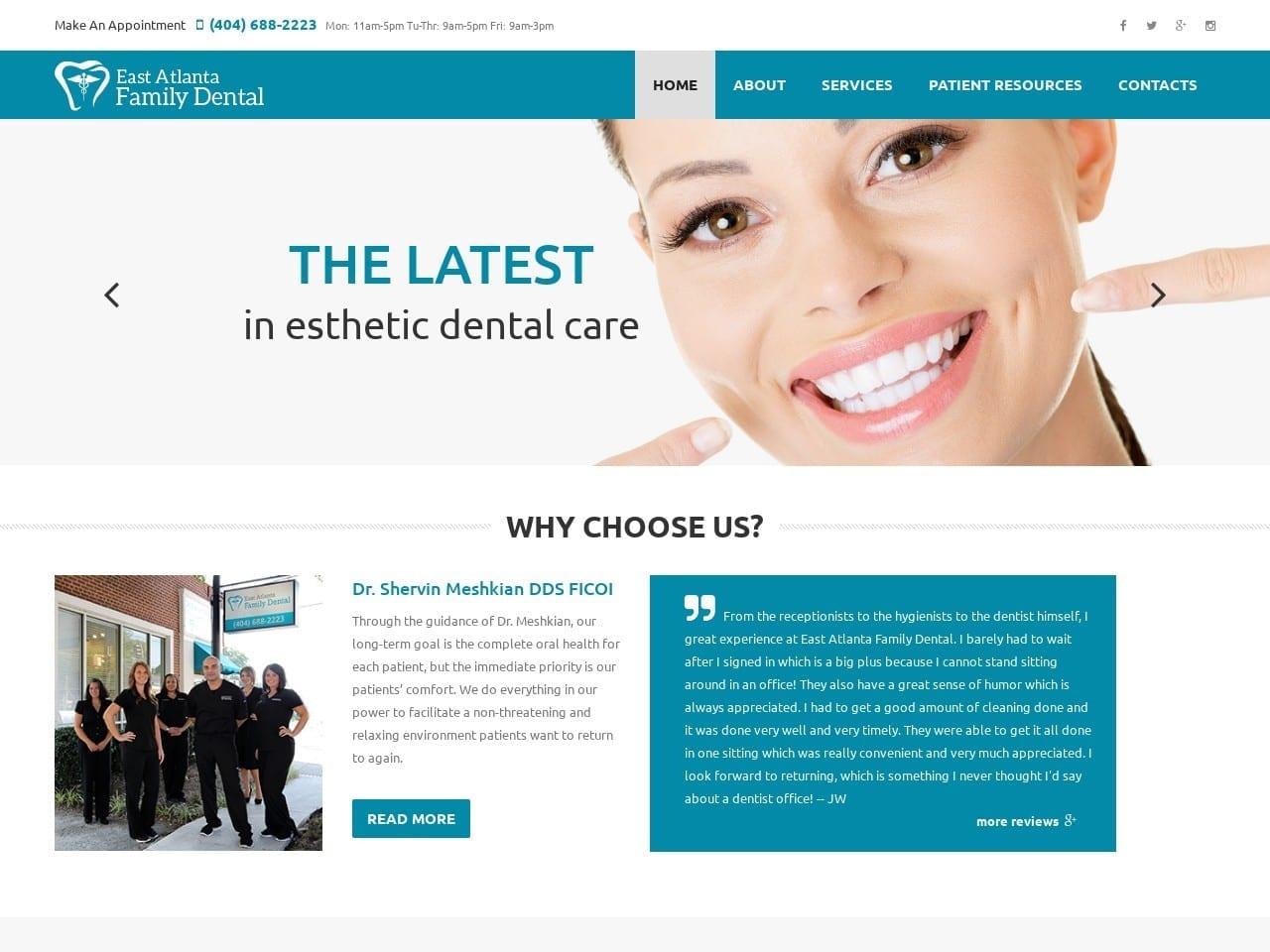 Dr. Shervin Meshkian DDS screenshot