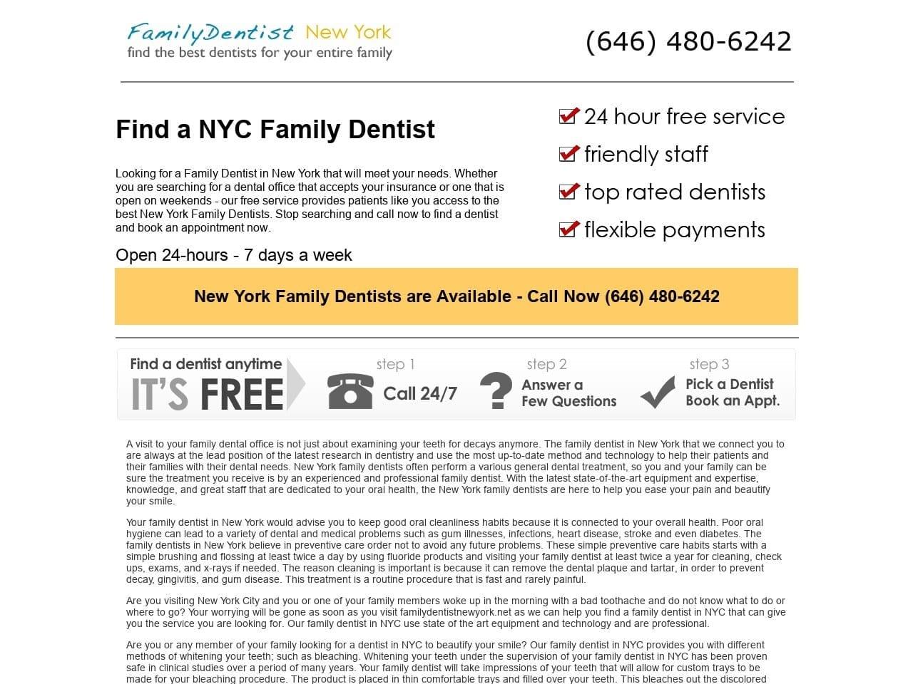 Family Dentist New York screenshot