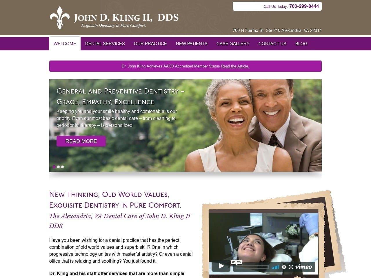 John D. Kling II DDS MAGD screenshot