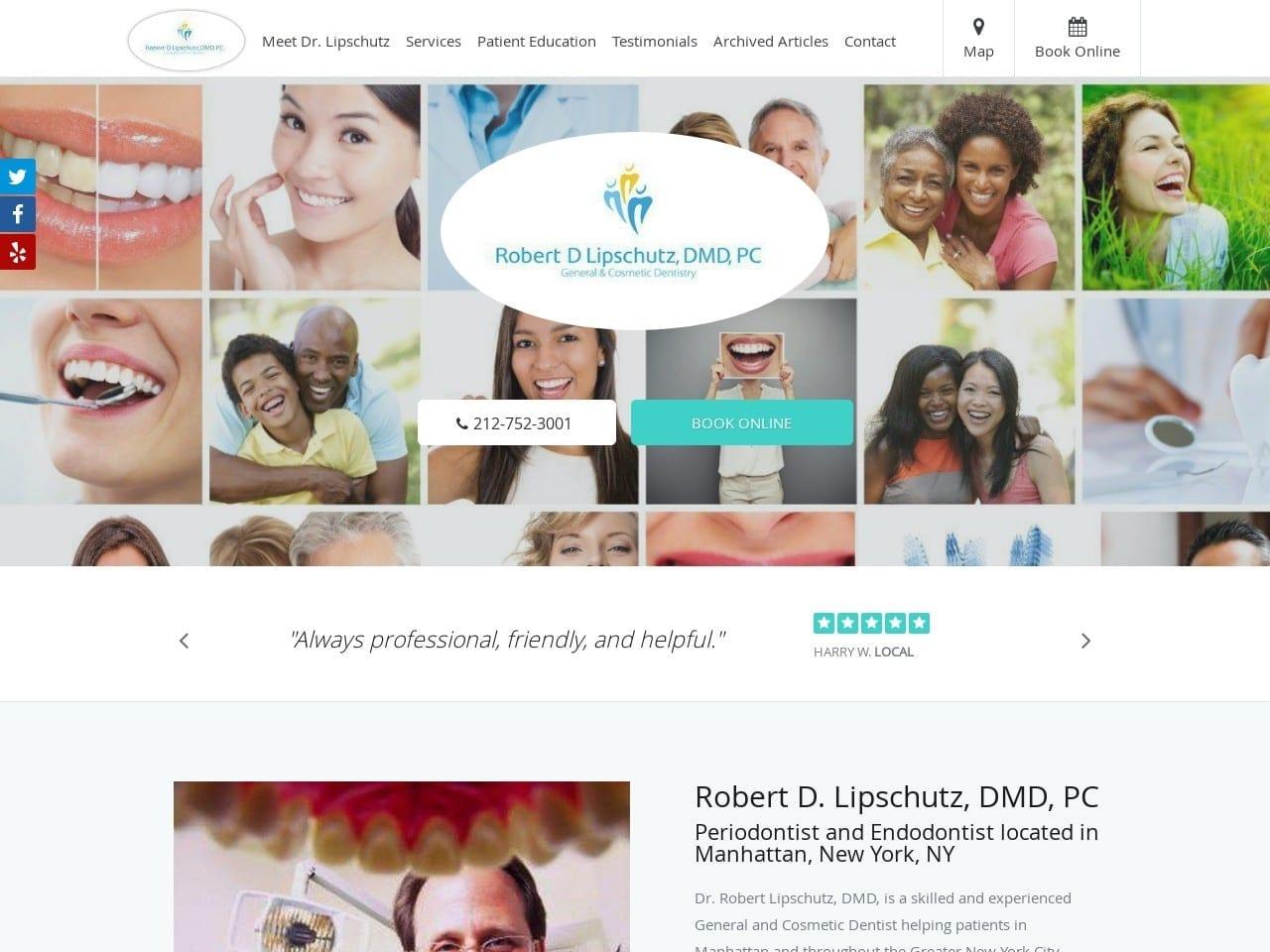 Robert D. Lipschutz D.M.D. P.C. screenshot