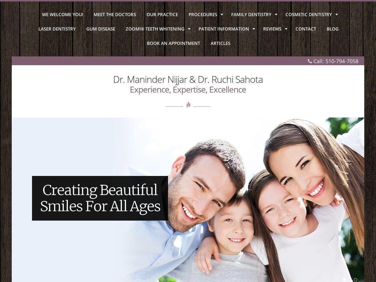 Dr. Maninder Nijjar DDS screenshot