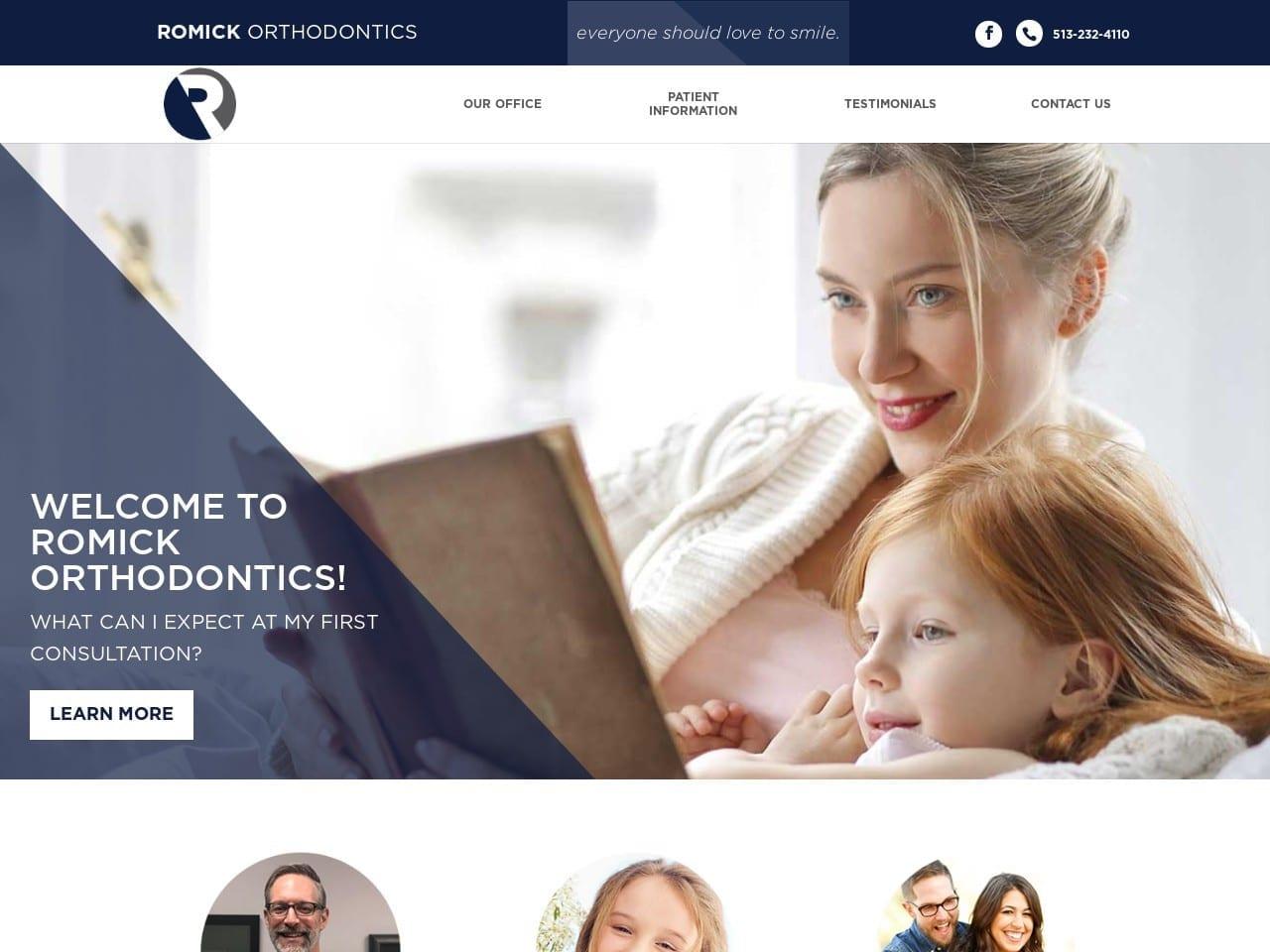 Brian W. Romick DMD LLC Orthodontist screenshot