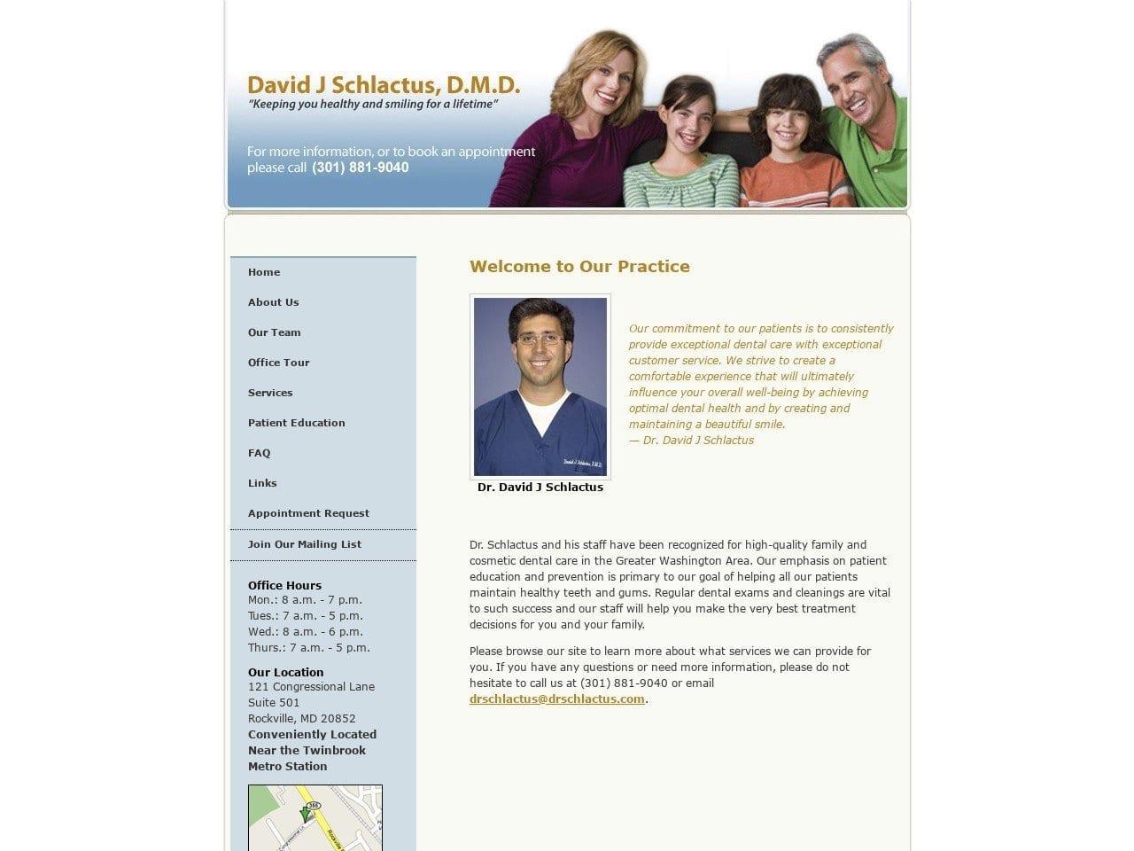 Dr. David J. Schlactus DMD screenshot