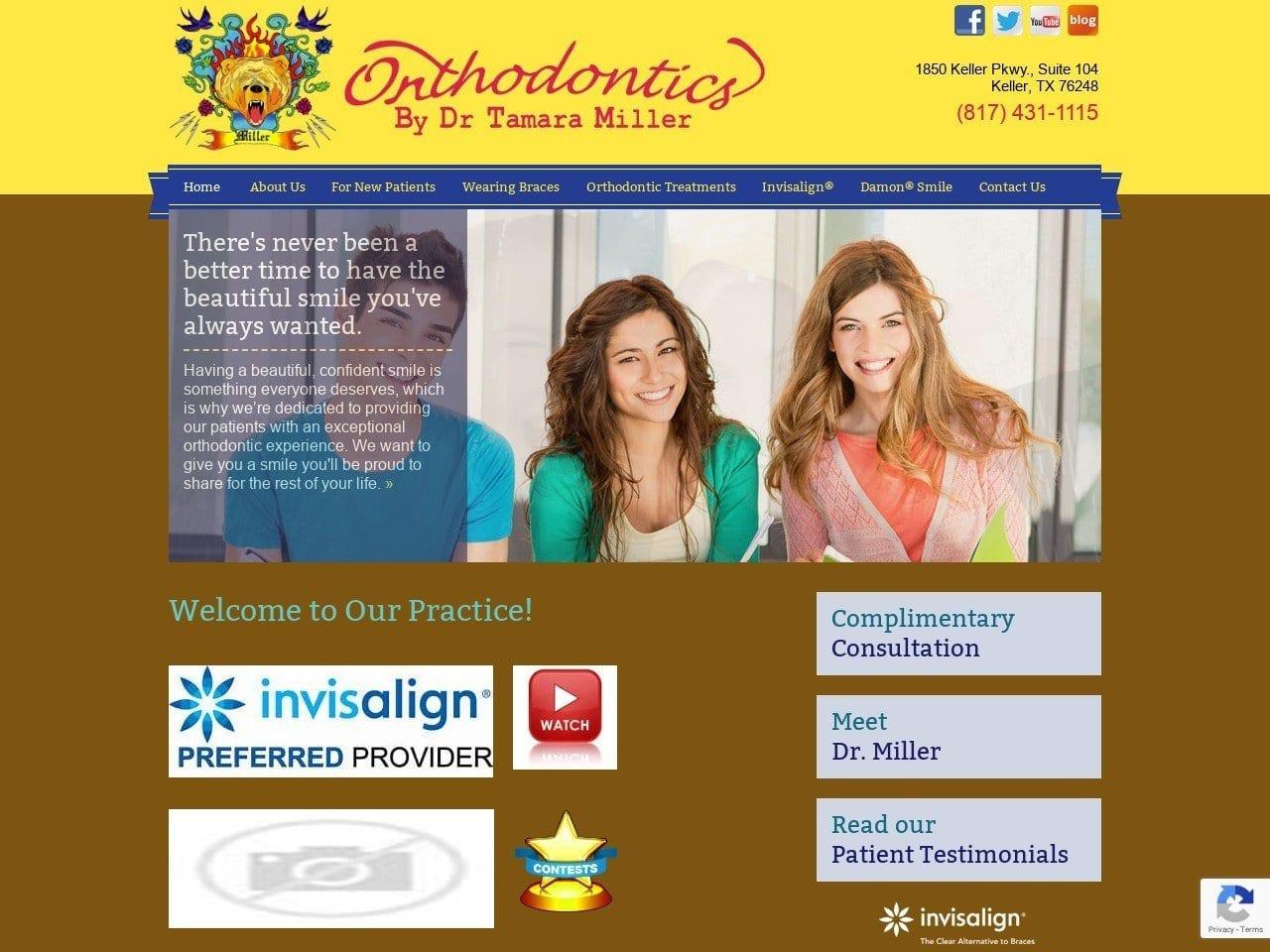 Dr. Tamara Miller Orthodontics screenshot