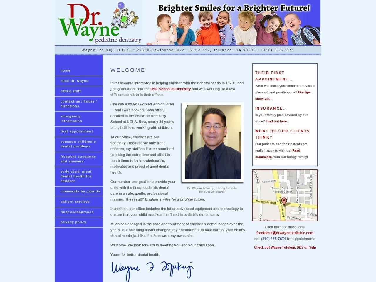 Dr. Wayne Tofukuji DDS screenshot