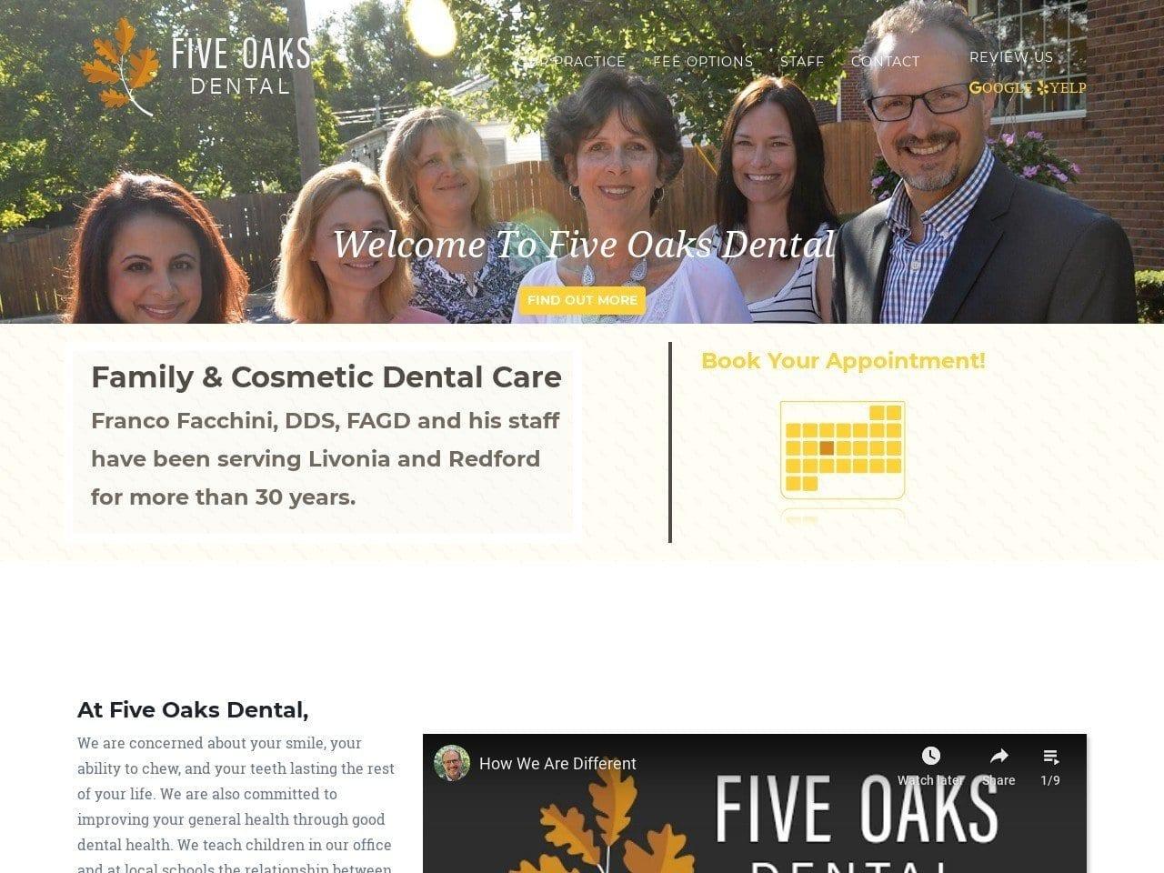 Five Oaks Dental screenshot