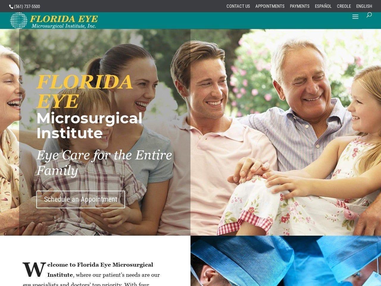 Florida Eye Microsurgical Institute screenshot