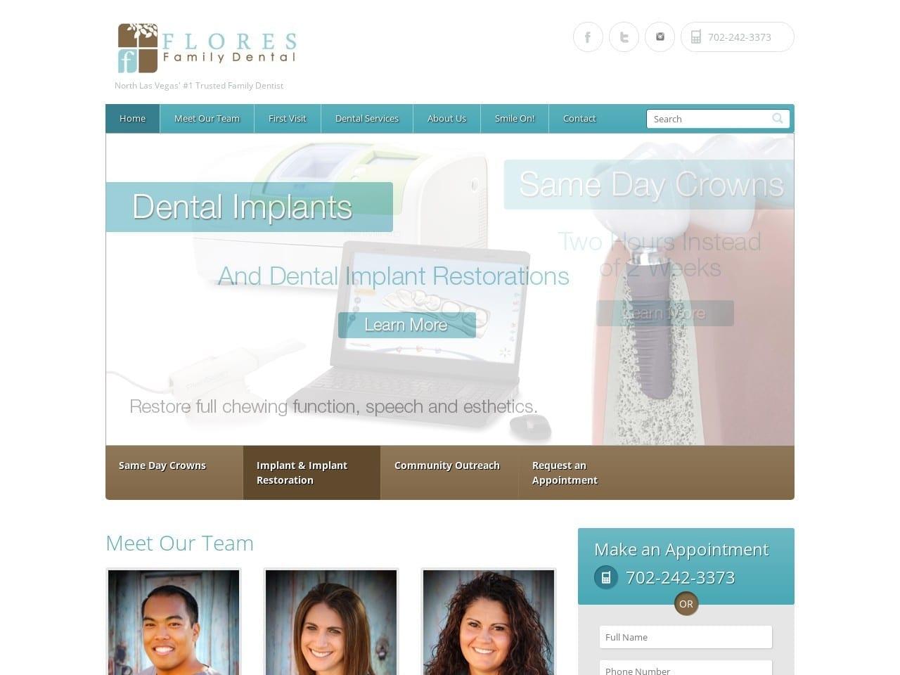 Flores Family Dental screenshot