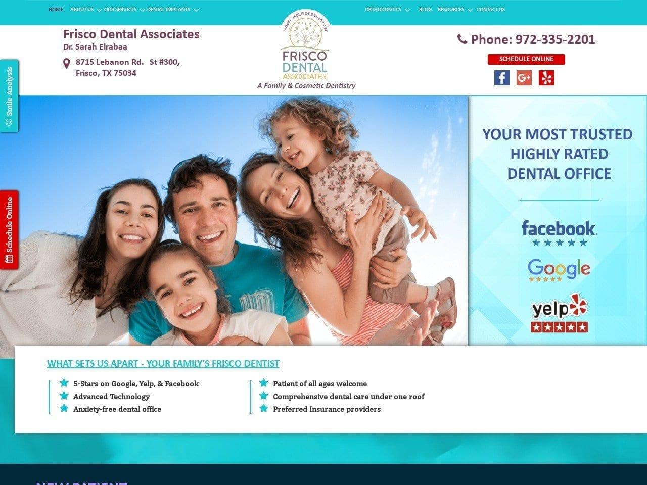 Frisco Dental Associates screenshot