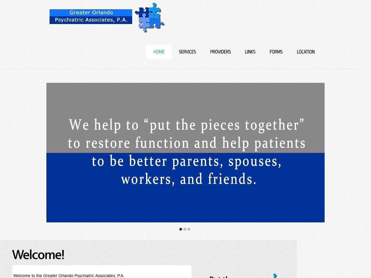 Greater Orlando Psychiatric Associates screenshot
