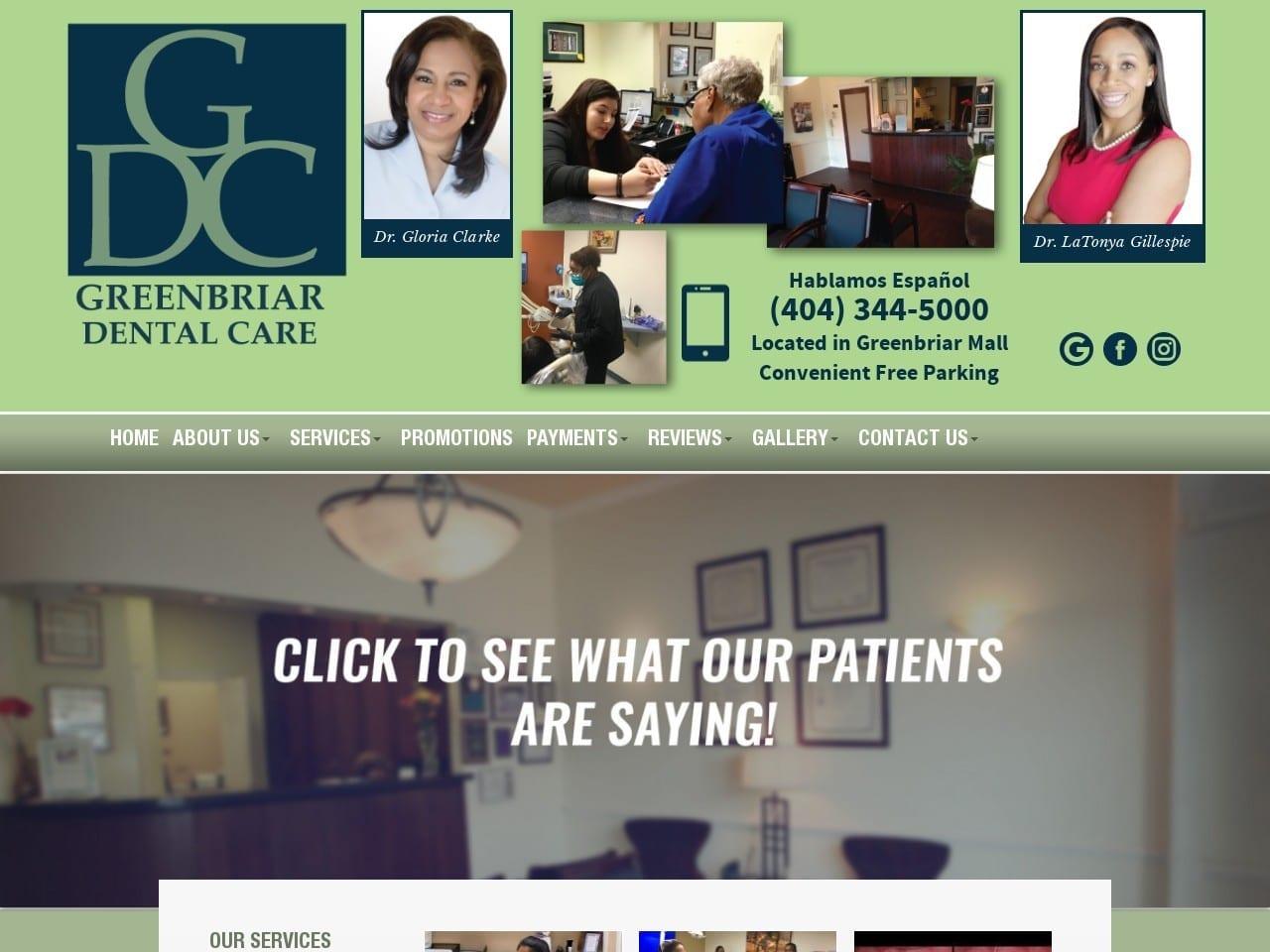 Greenbriar Dental Care screenshot