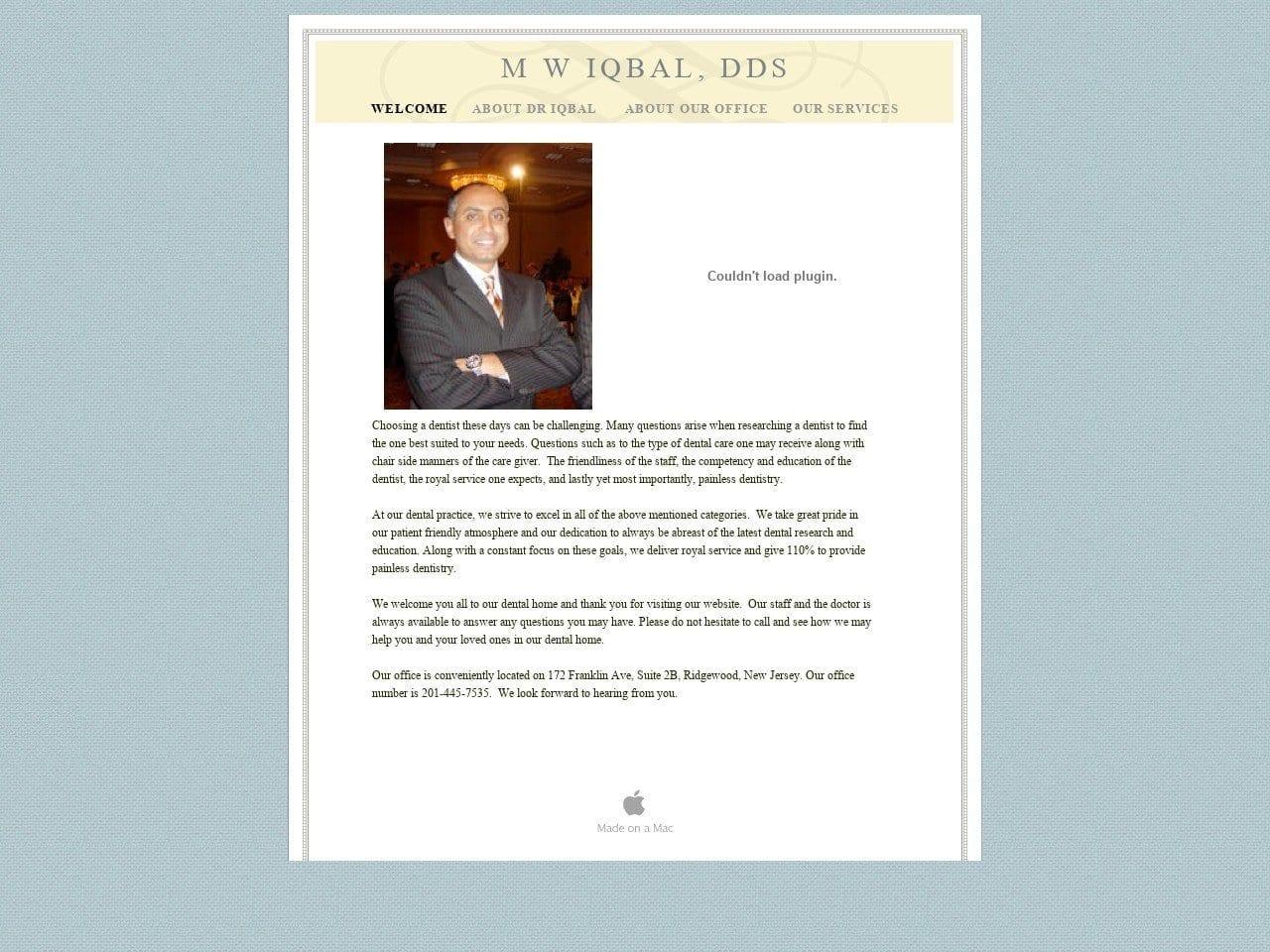 Dr. Mohammed W. Iqbal DDS screenshot