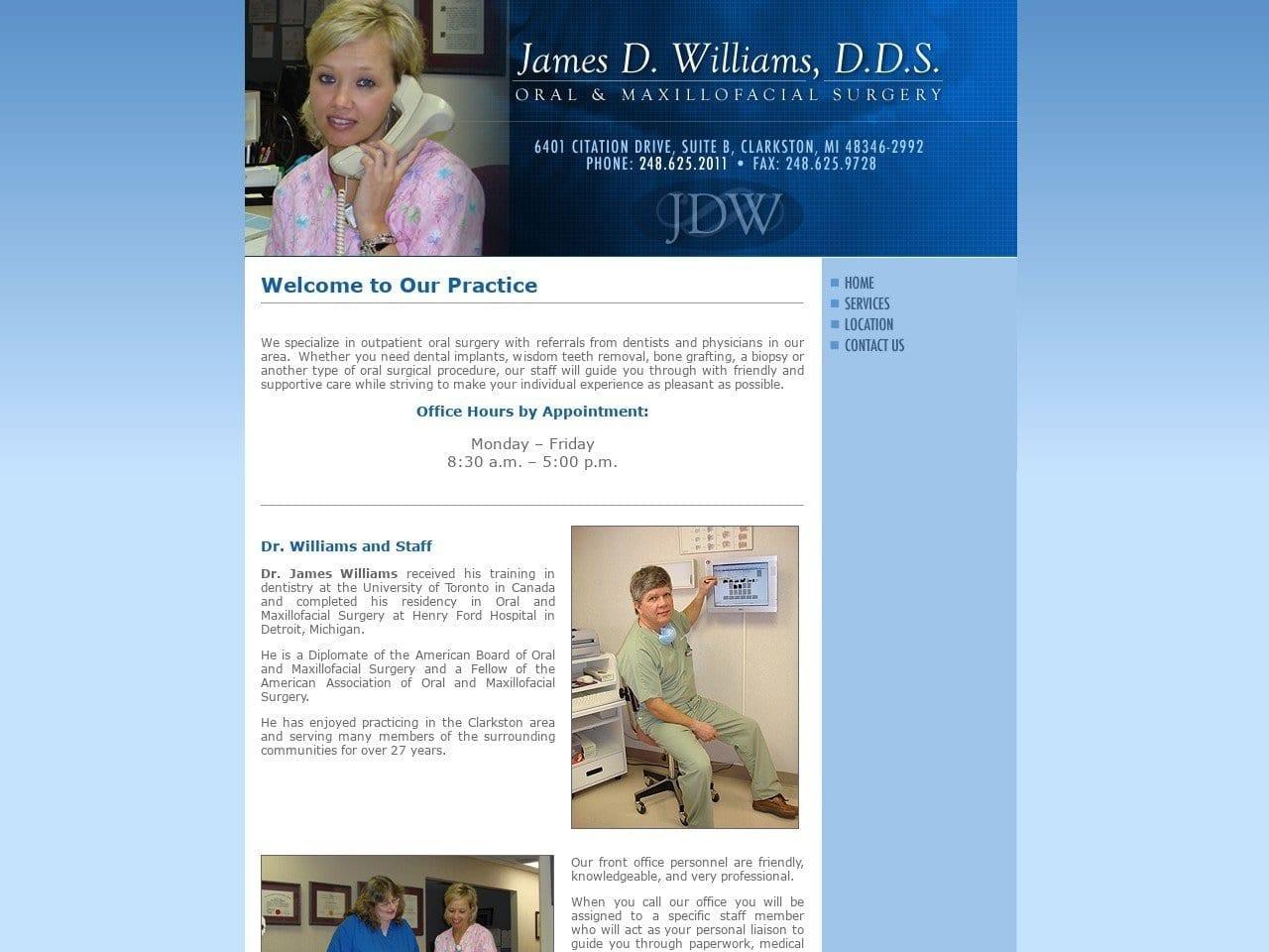 Williams James D DDS screenshot