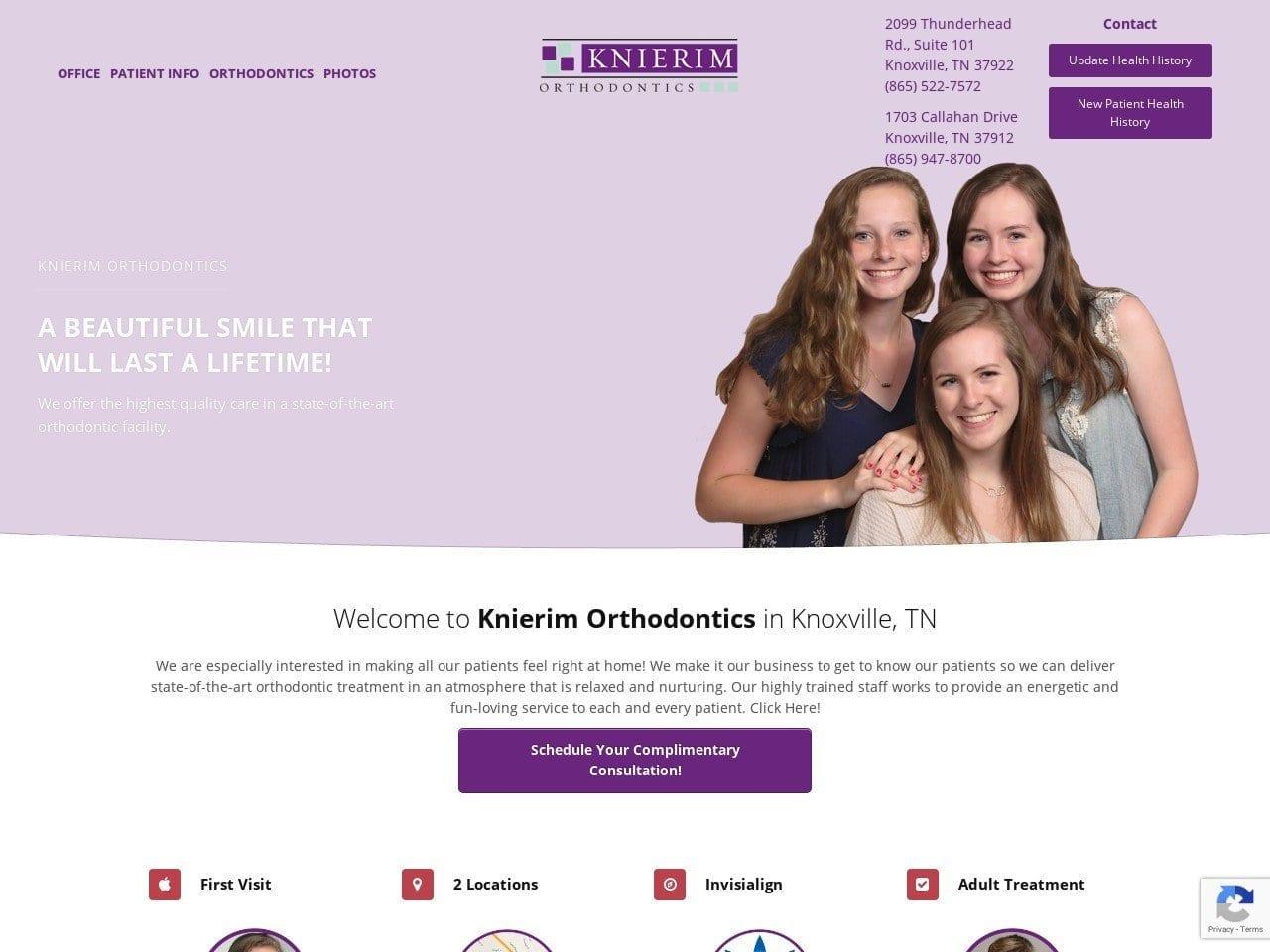 Knierim Orthodontics screenshot
