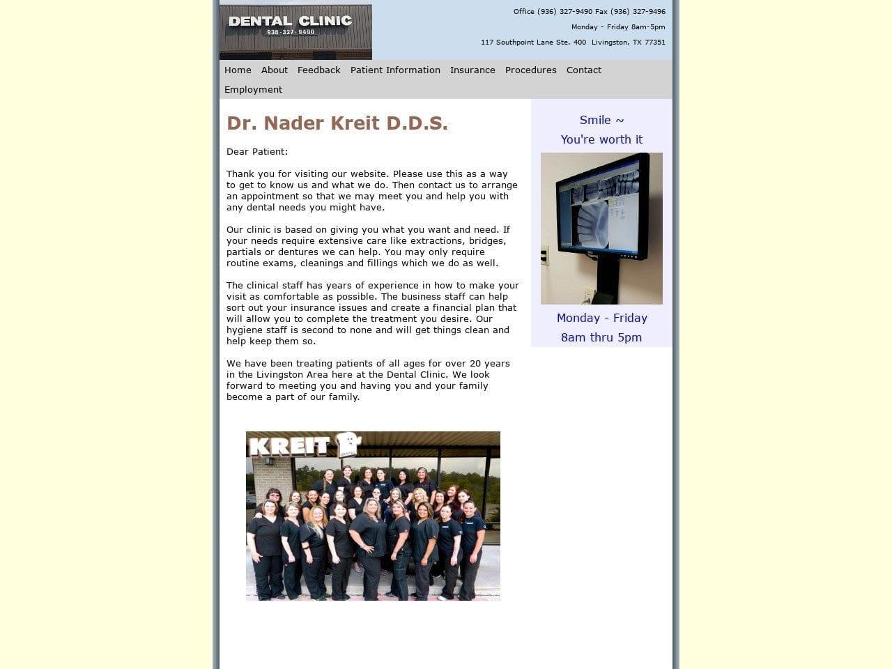 Dr. Nader Kreit DDS screenshot