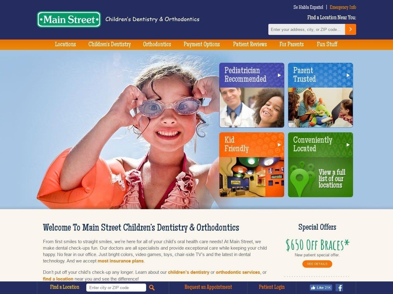 Main Street Childrens Prieto Hector DDS screenshot