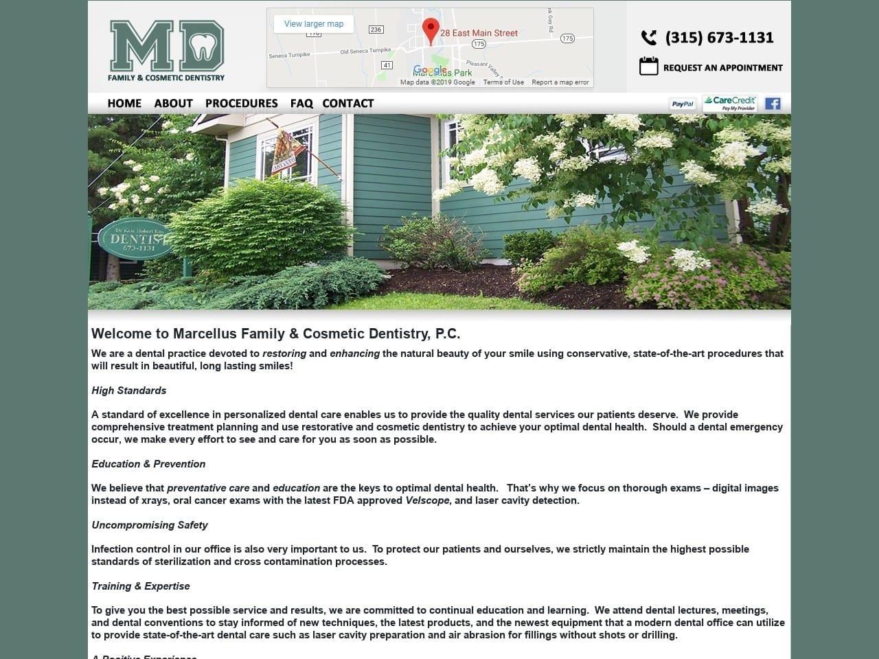 Marcellus Family Dentist screenshot