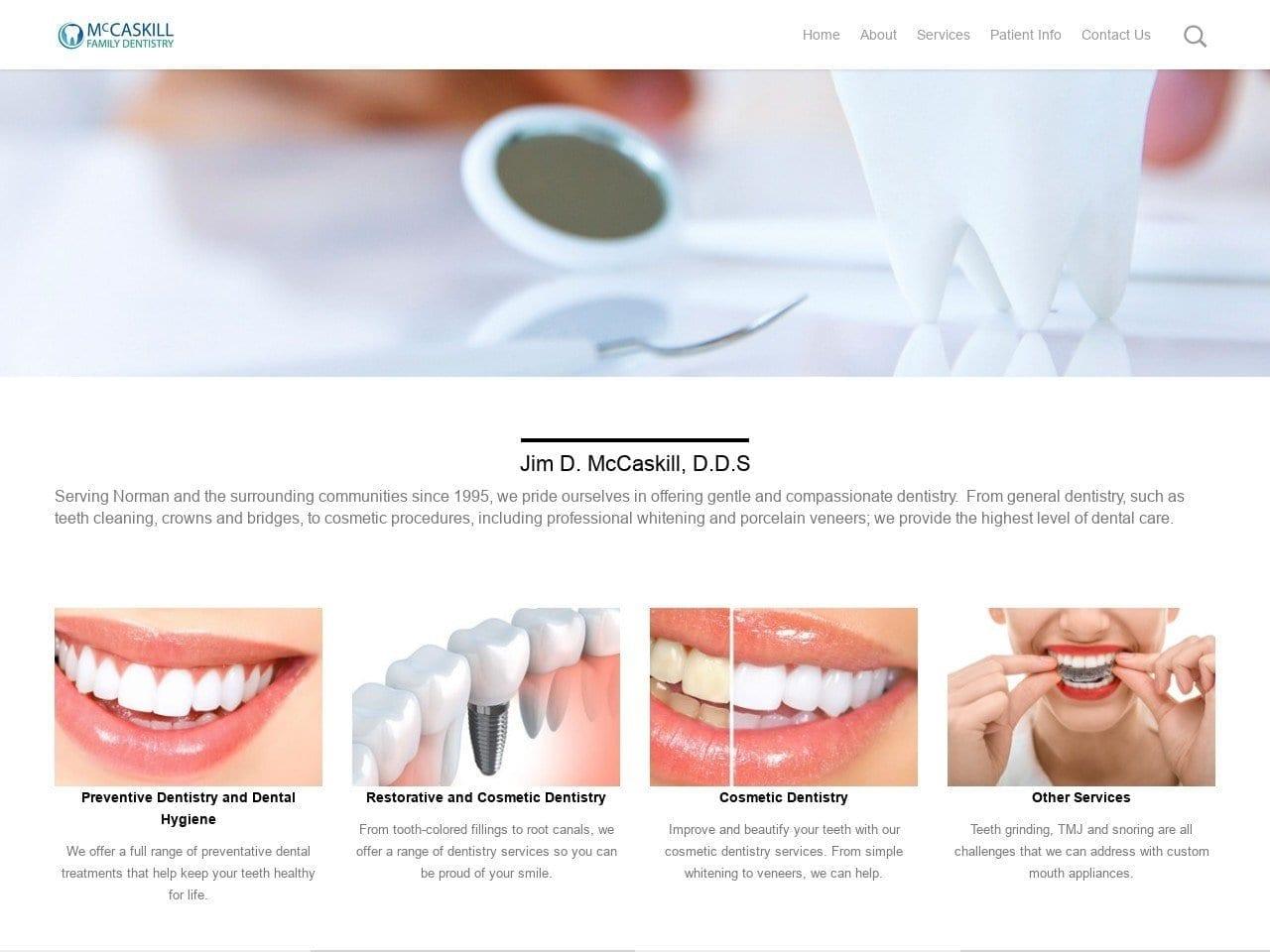 Dr. Jim D. McCaskill DDS screenshot