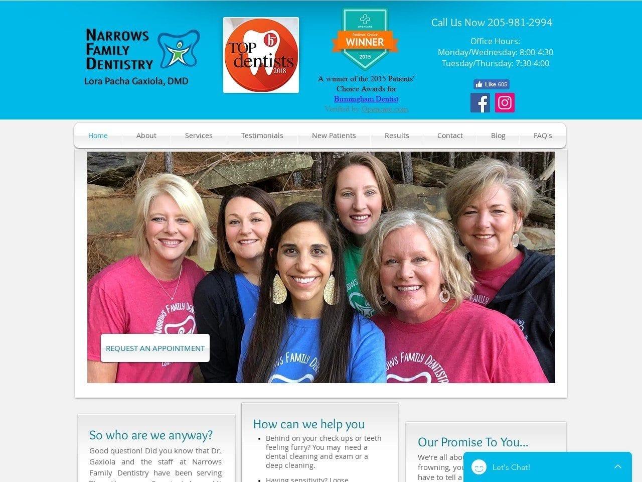 Narrows Family Dentist screenshot