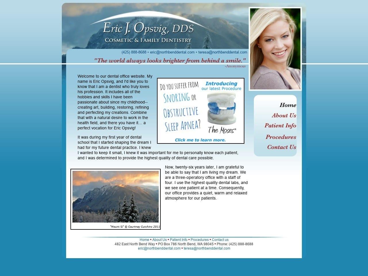 Dr. Eric J. Opsvig DDS screenshot
