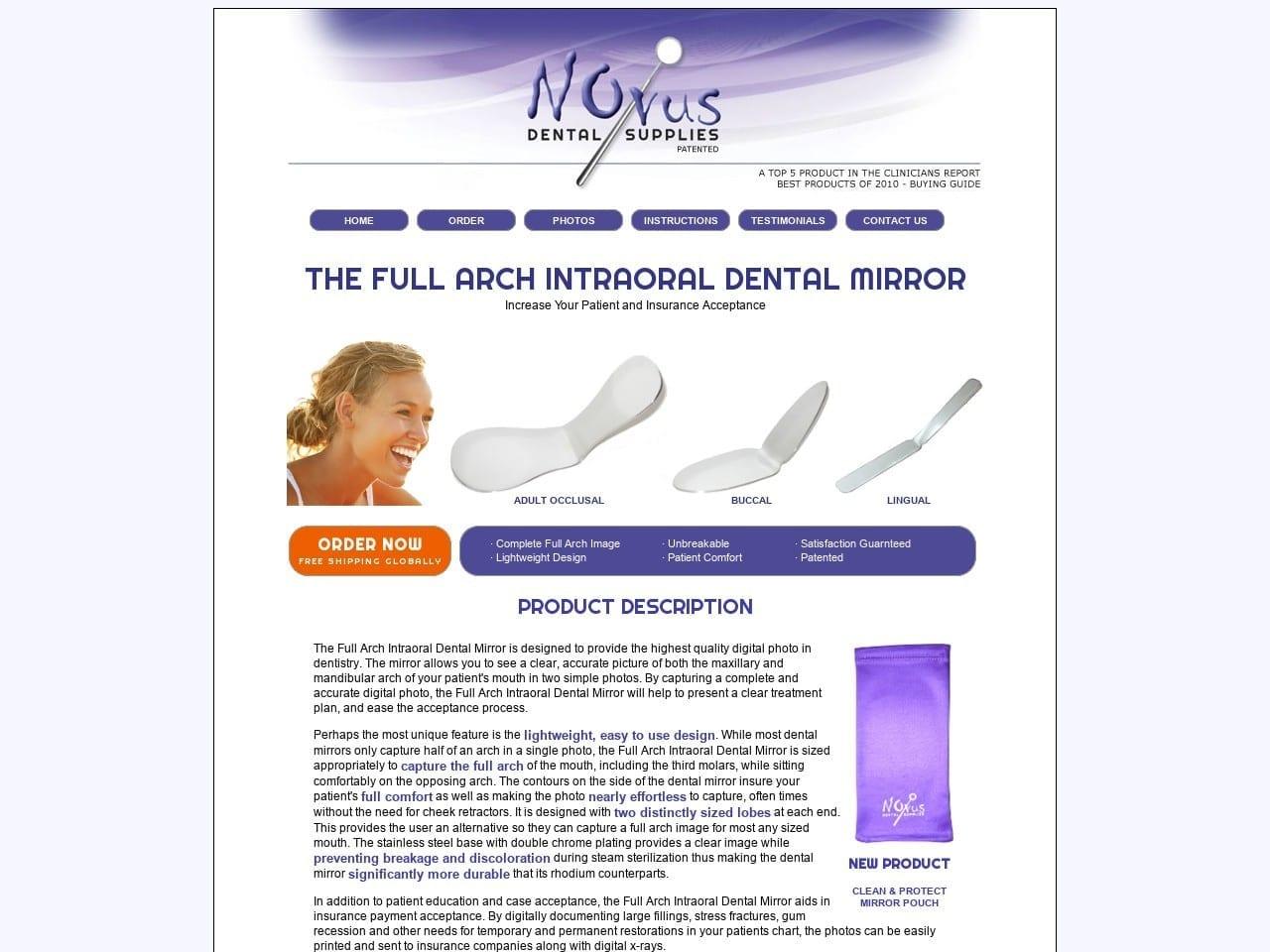 Novus Dental Supplies screenshot