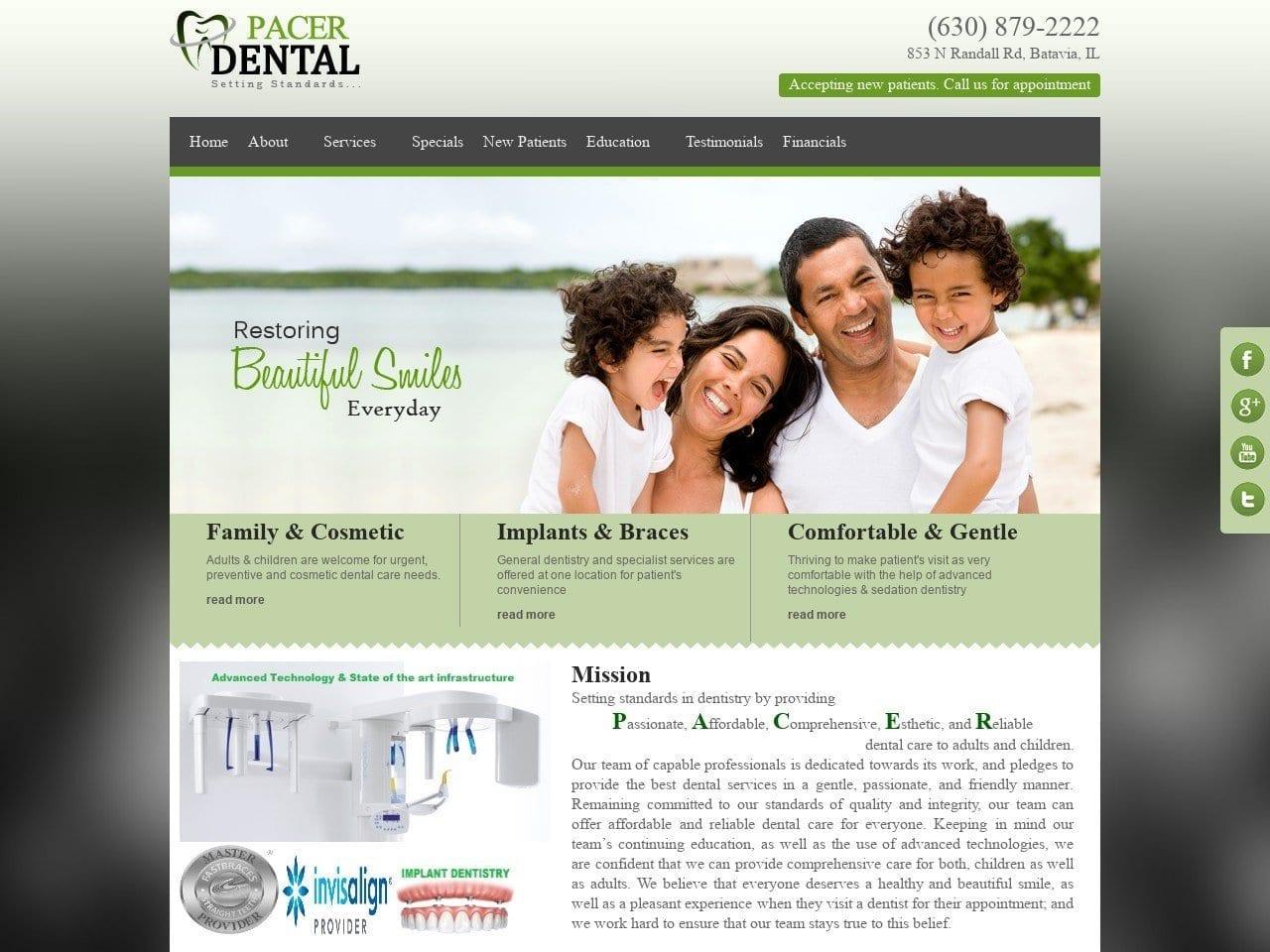 Pacer Dental P.C. screenshot