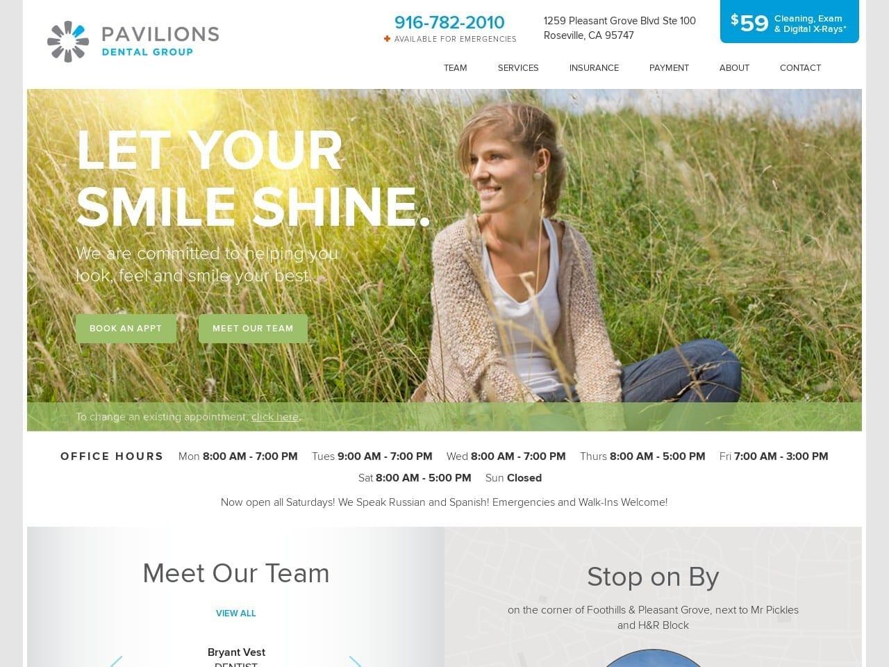 Pavilions Dental Group screenshot