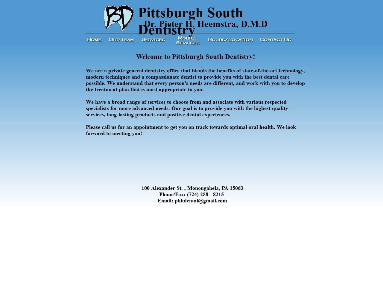 Pittsburgh South Dentist screenshot