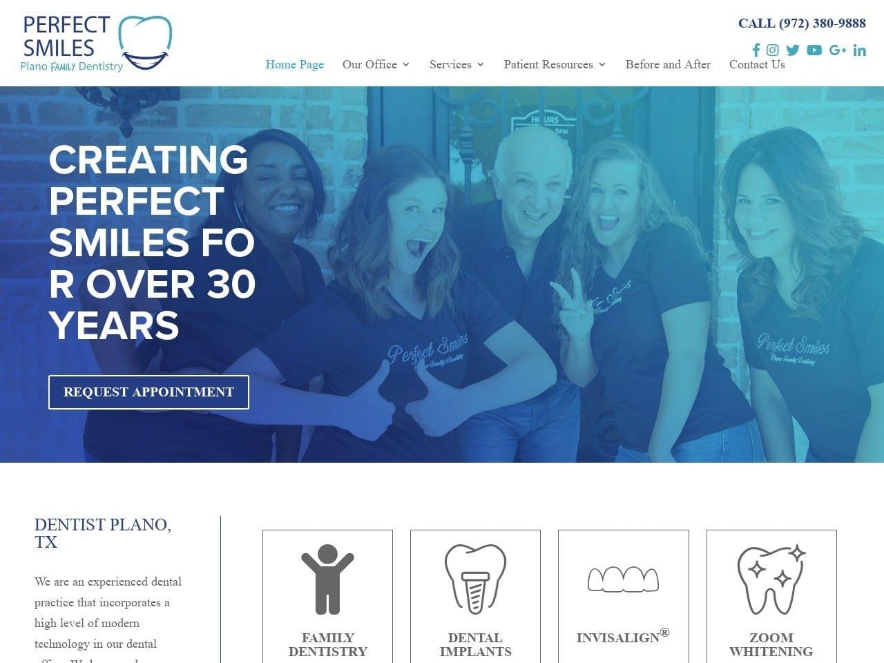 Perfect Smiles Plano Texas Dentist screenshot
