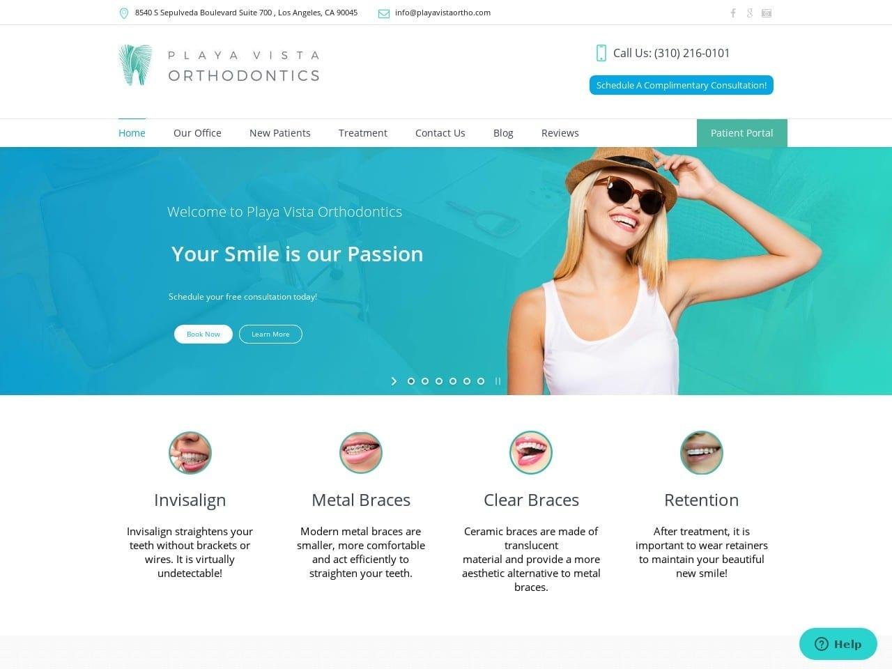 Playa Vista Orthodontics Luther Michael DDS screenshot