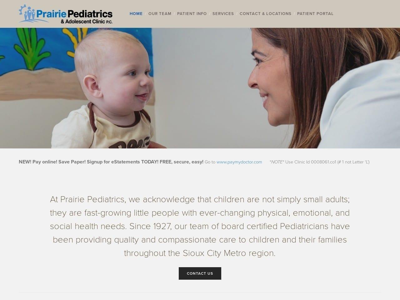 Prairie Pediatrics & Adlscnt Kampfe Mark I DDS screenshot
