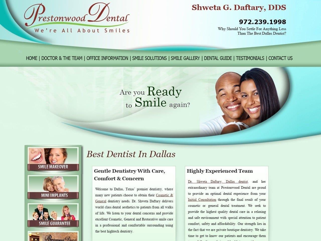 Prestonwood Dental screenshot