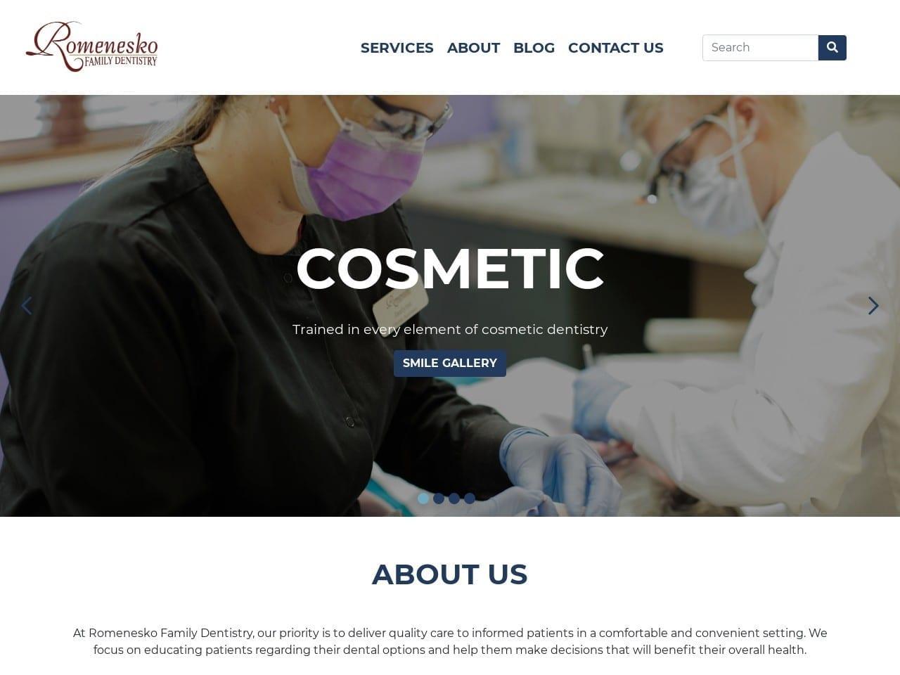 Romenesko Family Dentist screenshot