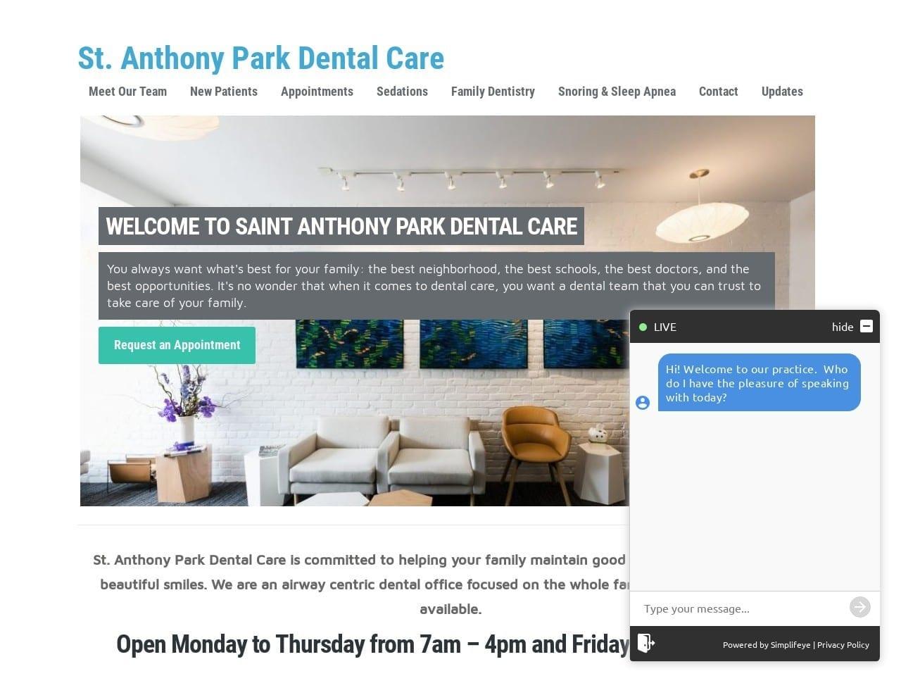 St Anthony Park Dental Care Darling Sally DDS screenshot