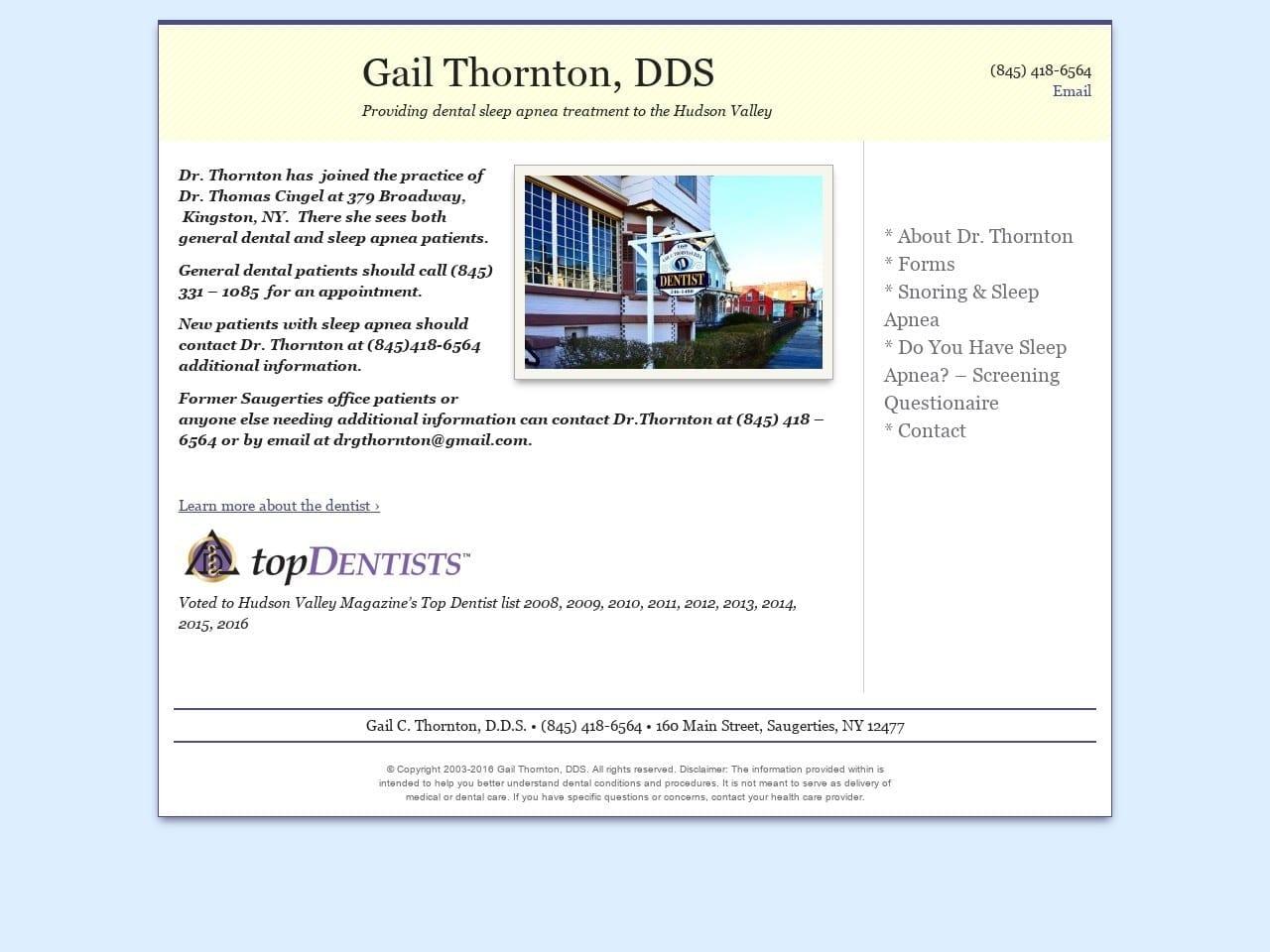 Gail Thornton DDS screenshot