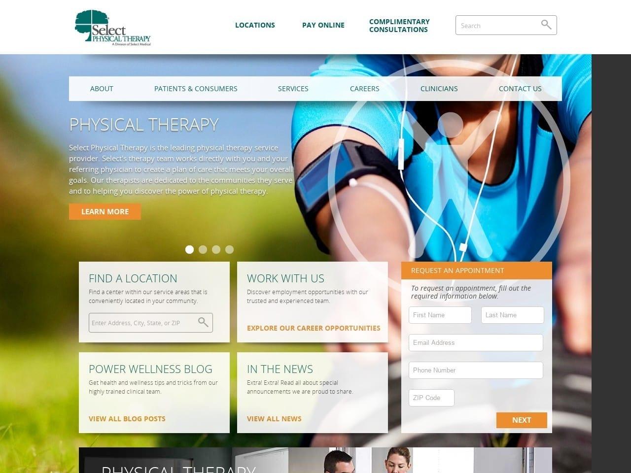 Select Physical Therapy screenshot