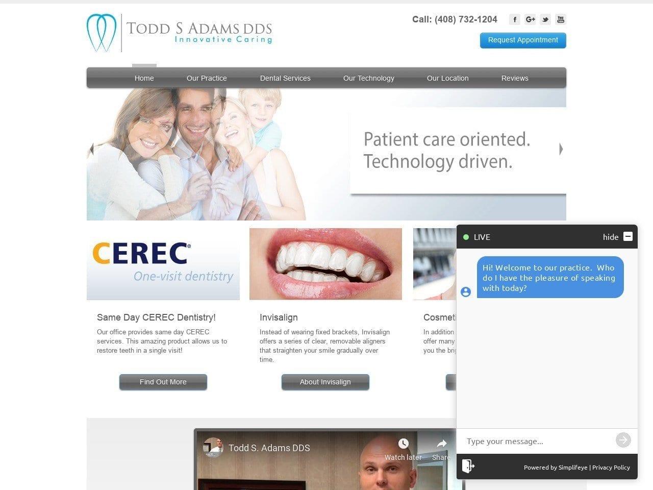 Todd S. Adams DDS screenshot