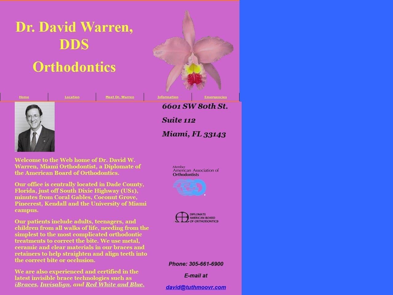 Dr. David W. Warren DDS screenshot
