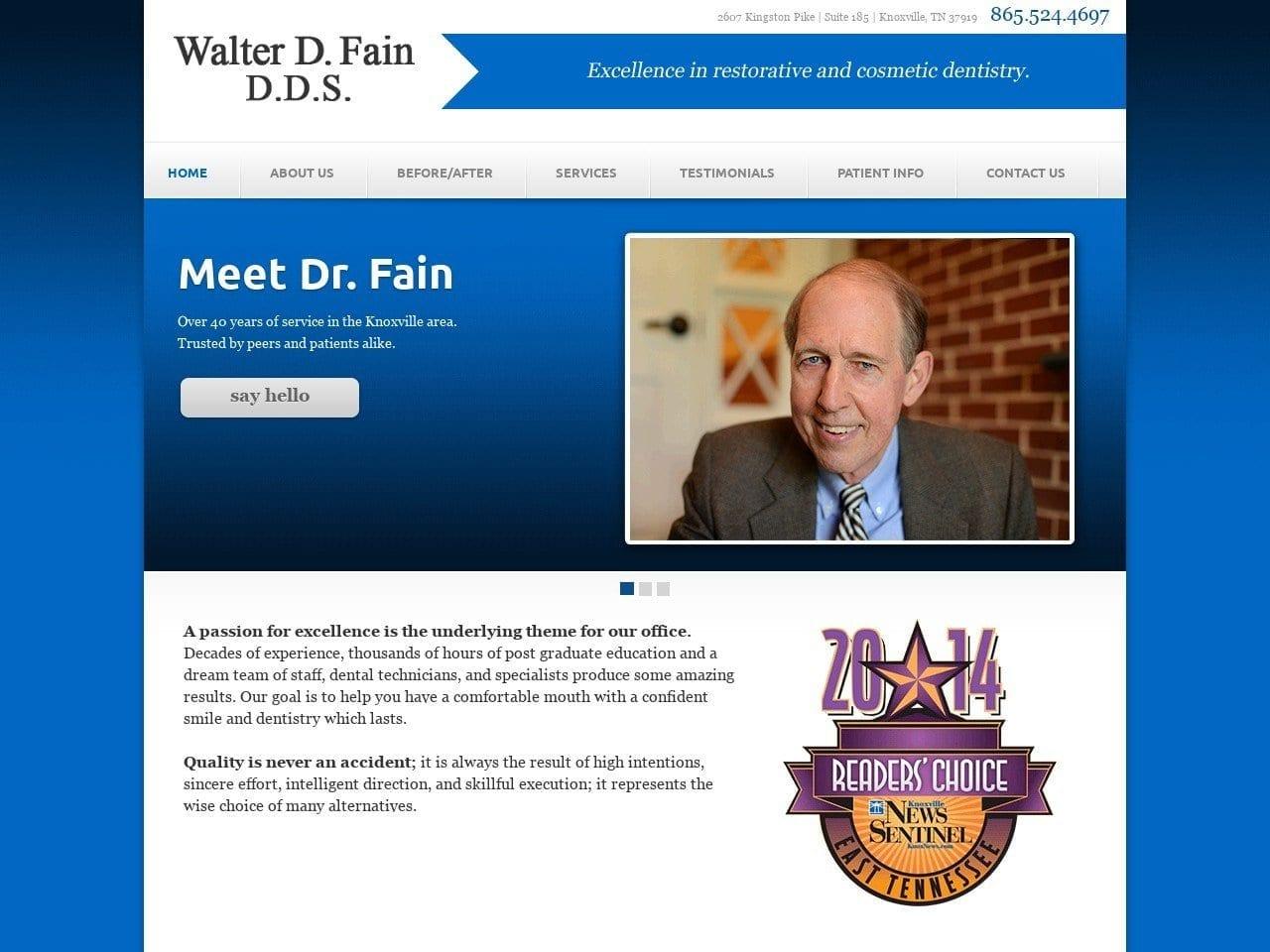 Fain Walter D DDS screenshot