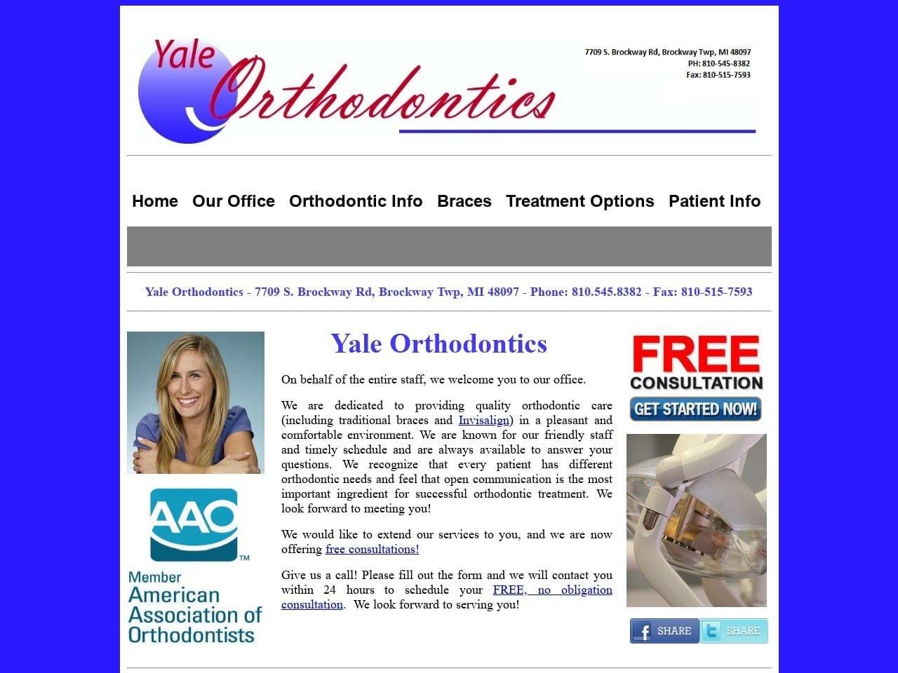 Yale Orthodontics screenshot