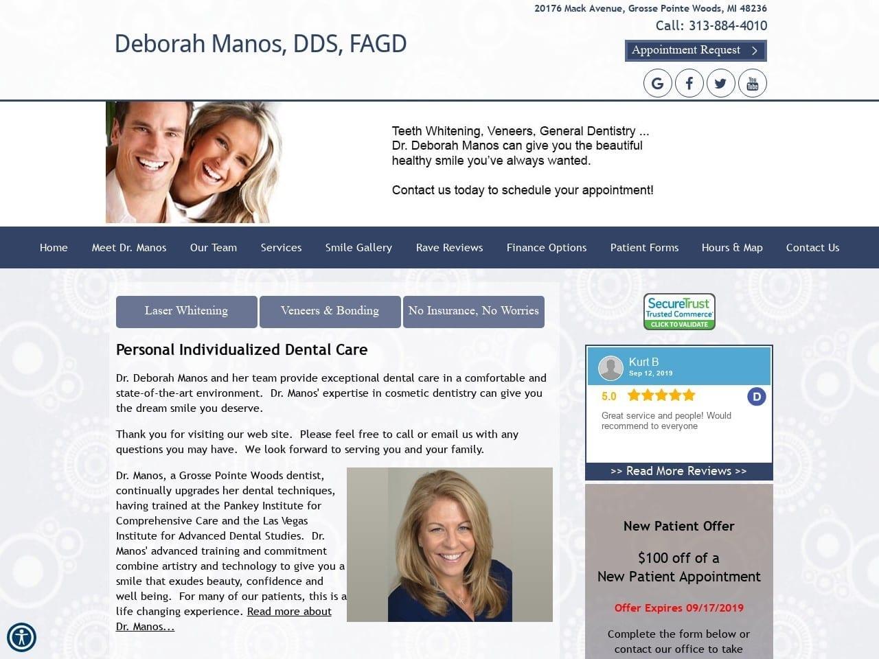 Deborah Manos DDS PLLC screenshot